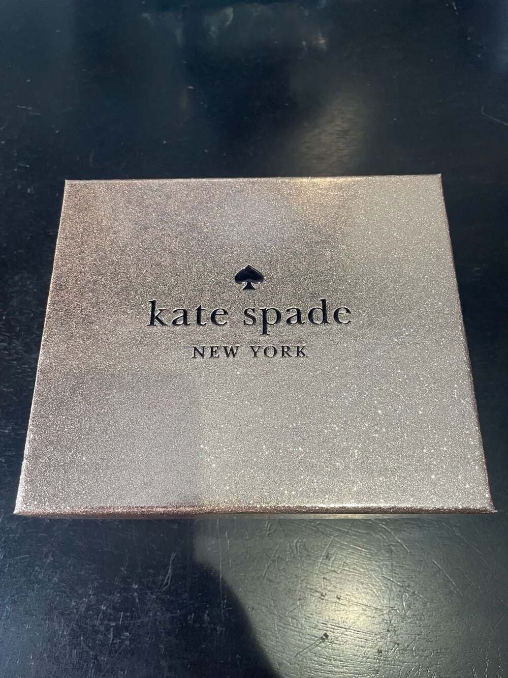 Kate Spade Glimmer Boxed Small Slim Cardholder Black Glitter KE448 NWT - Picture 7 of 9